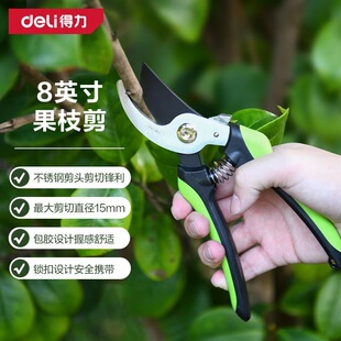 得力工具花枝剪枝剪刀花艺修剪树枝剪刀果树剪园林剪园艺剪果枝剪