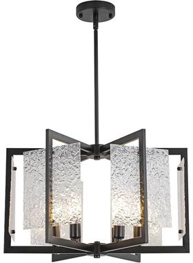 跨境现代黑色吊灯几何金属天花板吊灯用于厨房岛客厅卧室的吊灯