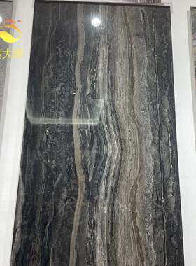 佛山瓷砖通体大理石星钻深灰色木纹客厅地砖600x1200厨卫阳台墙砖