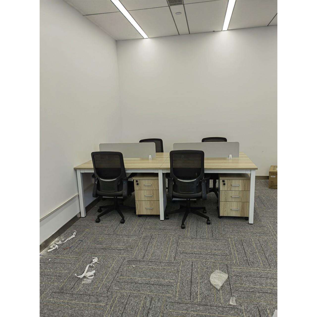 4人办公桌椅组合职员板式家用台式电脑桌办公室员工单人工位