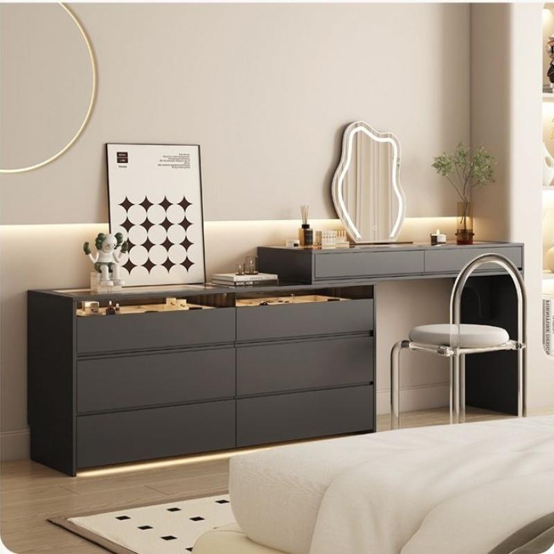 Yla全实木高挡次主卧室高端梳妆台斗柜一体送两个首饰盒新款梳妆