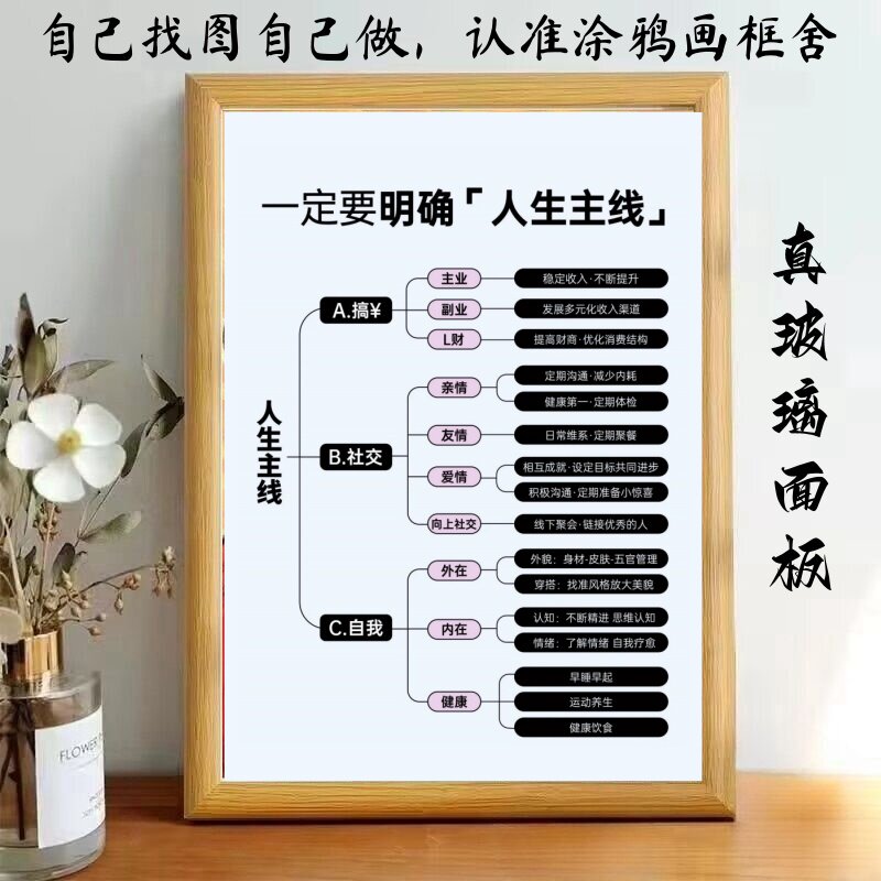 强者法则成为厉害人相框摆台
