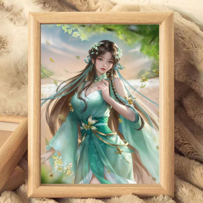 国漫诛仙动漫高颜值简约碧瑶女神周边客厅宿舍装饰创意木制相框