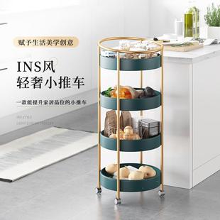 小推车移动置物架多层落地客厅卫生间厨房铁艺卧室婴儿零食收纳架
