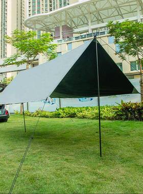 外黑天幕户露营帐沙篷野营滩遮阳tent胶涂银牛津布SCRW00公园秋日