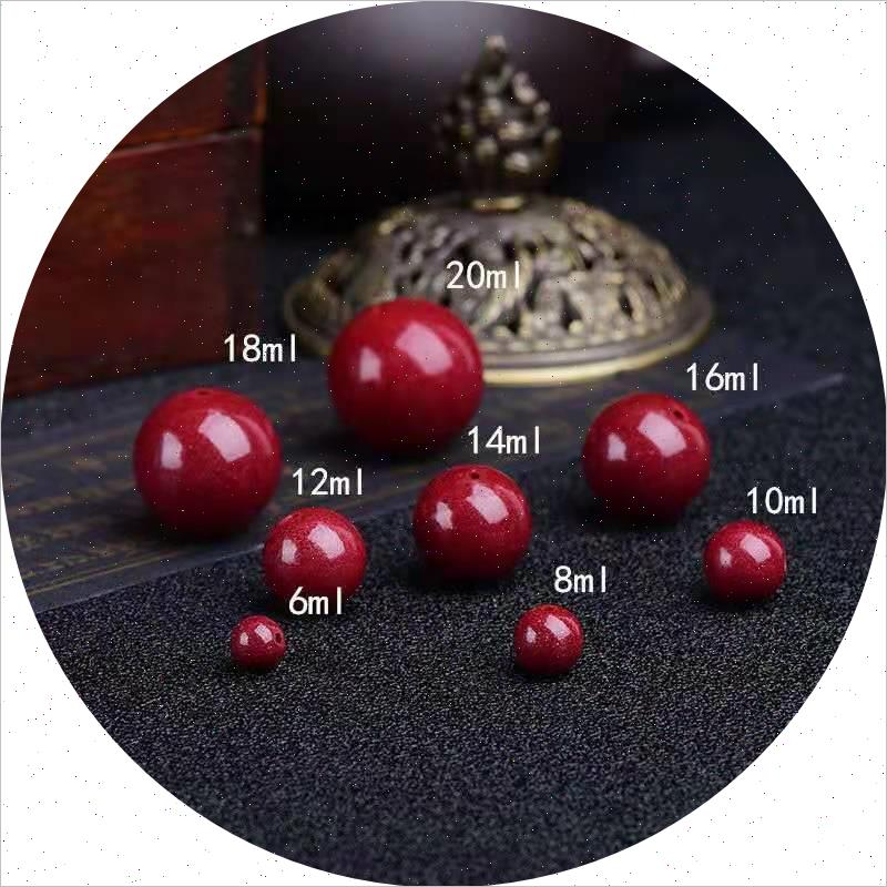 天然高含量紫金砂晶体原矿朱砂散珠编织手串项链佛珠圆珠DIY配饰