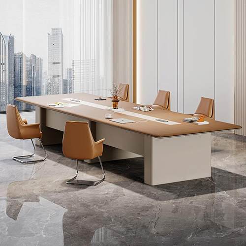 高档大会议桌长简约现椅代长方形长条开会YC-HYZ洽谈办公会议桌桌