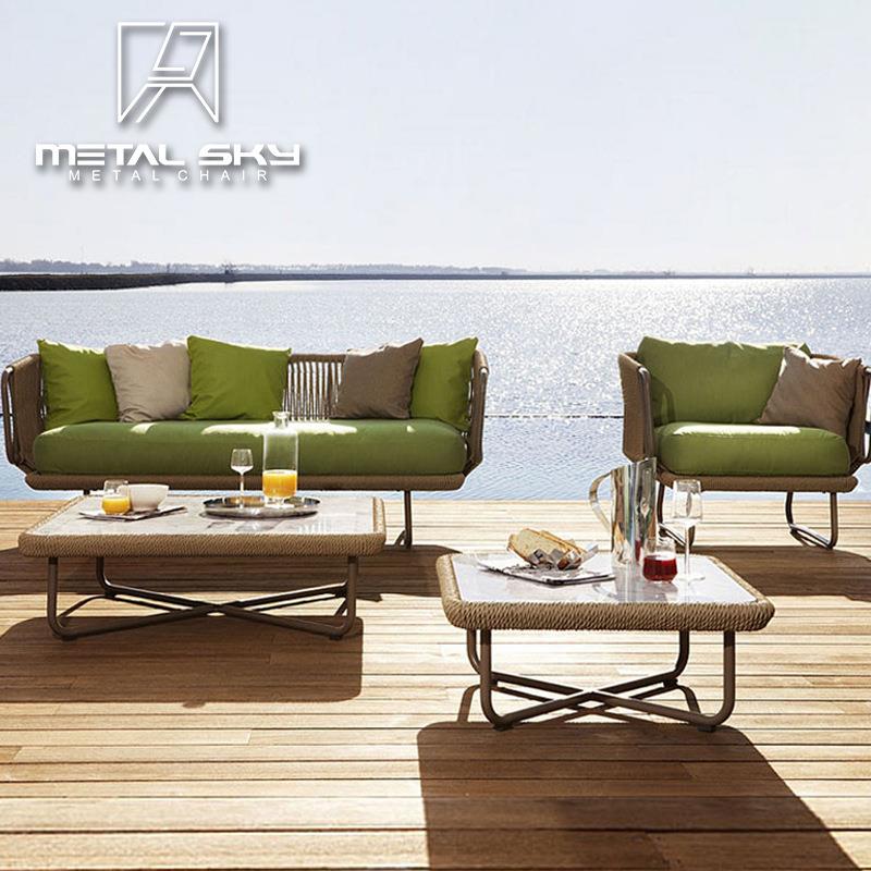 外藤椅三五藤T-045件套阳台庭编单人组合户院沙发北欧休息绳编沙