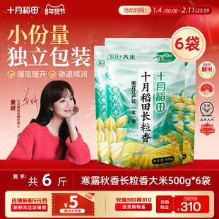 十月稻田寒露秋香长粒香大米500g*6东北大米香粳米饭香小袋装3kg