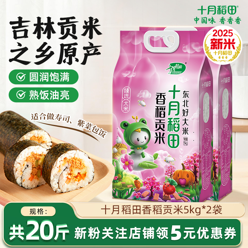 十月稻田香稻贡米5kg*2东北大米