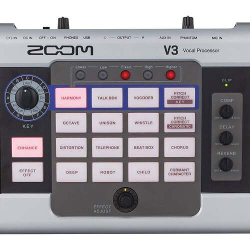 ZOOMV3多效人声处理器USB2.0音频接口混响效果