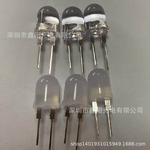 F10七彩慢闪圆头草帽透明雾状宽脚大支架0.5W太阳能草坪灯专用