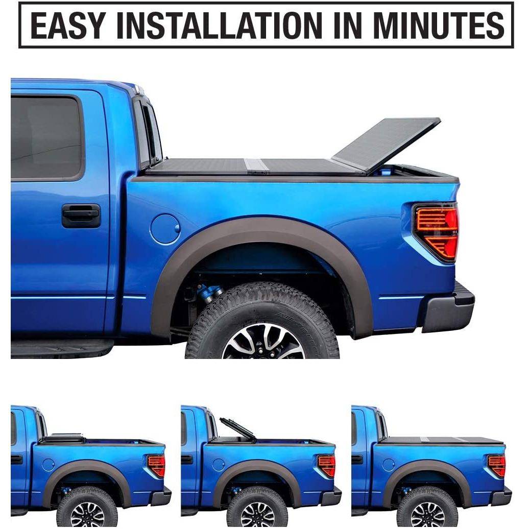 L皮卡尾箱盖后备箱盖硬三折卡车床罩雪佛兰铝合金防尘防水板英尺