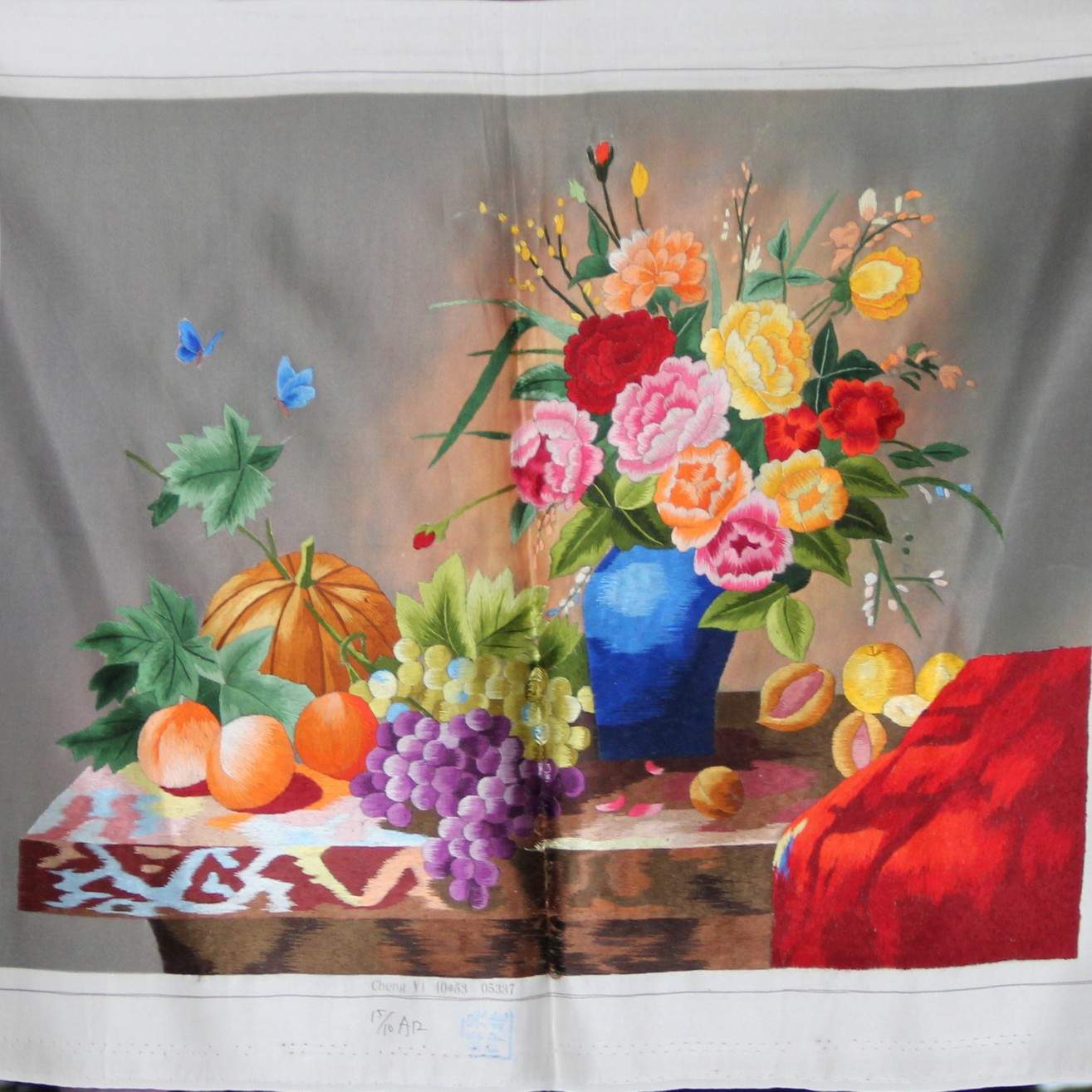 苏绣成品客厅书房办公室装饰画手工刺绣挂画未装裱生产图片