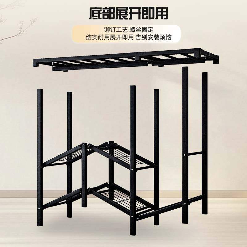 衣柜家用卧室28MM加厚折叠衣柜简易免安装衣柜出租房大容量挂衣区