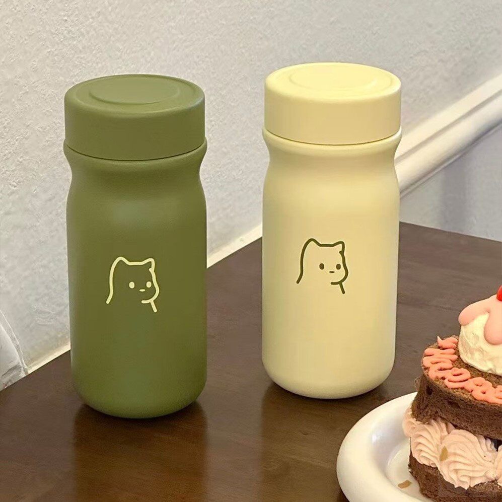 简约保温杯女生316不锈钢水杯小巧便携办公上学用高颜值2025新款