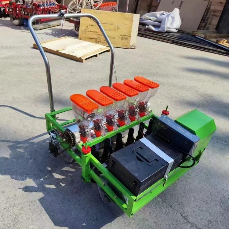 6行电动香菜油菜精播机 辣椒芹菜播种机 自走式蔬菜药材精播机