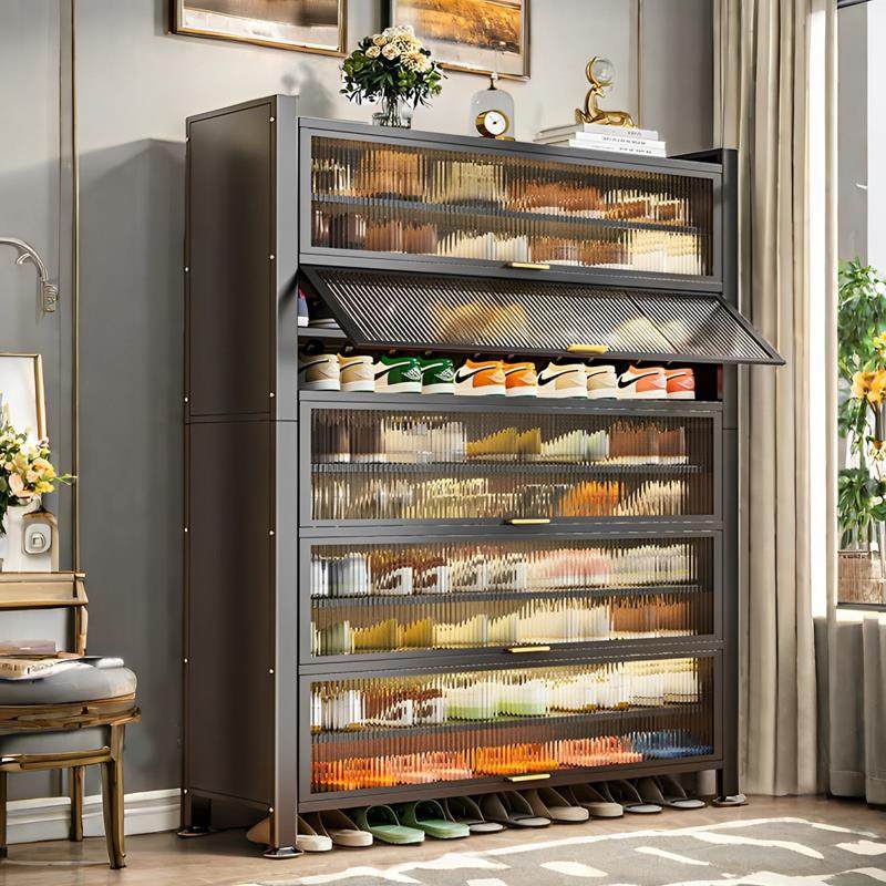 钢制鞋柜家用门口多层收纳柜入户玄关大容量收纳柜金属防尘鞋架,收纳整理,鞋柜,淘宝优惠券,粉丝福利购,淘宝优惠卷