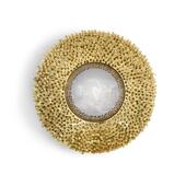 葡萄牙轻奢纯铜装 饰镜创意设计师客厅墙面挂镜入户高级圆形玄关镜