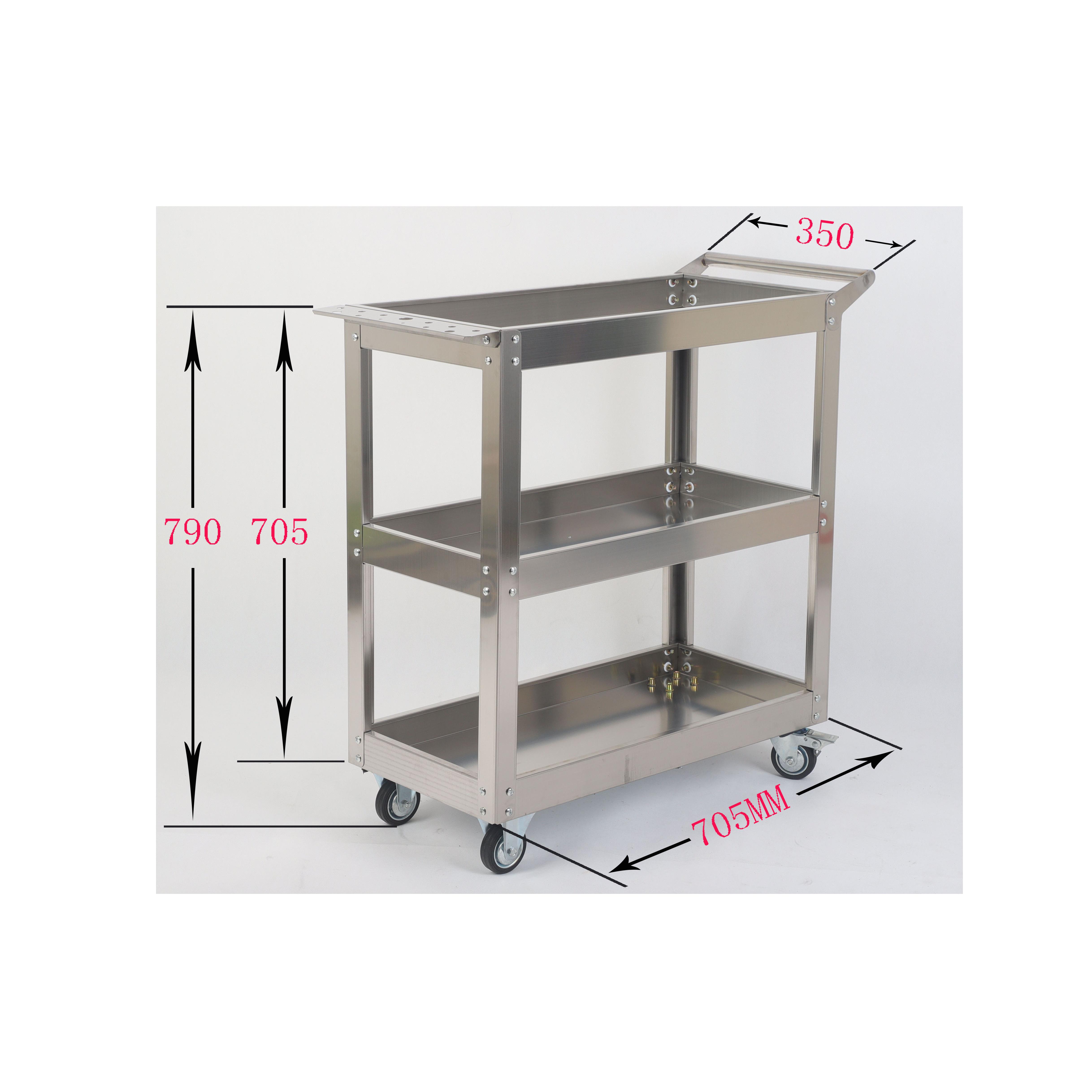 不锈钢工具车汽修维修手推车柜小多功能零件五金移动修车箱架子层