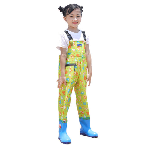 儿童下水裤亲子装连体全身玩沙捉鱼玩水衣服防脏防护服幼儿园雨裤