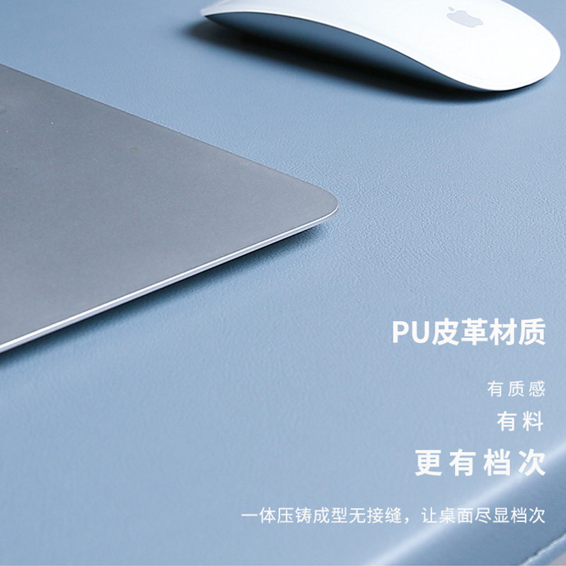 扣挂边办公桌垫超大号皮革滑鼠垫商务书桌垫学习写字垫电脑键盘垫