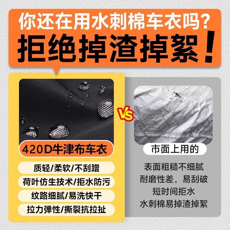 420D牛津布摩托车罩防雨防晒罩街车全遮光加厚防晒防尘通用车衣