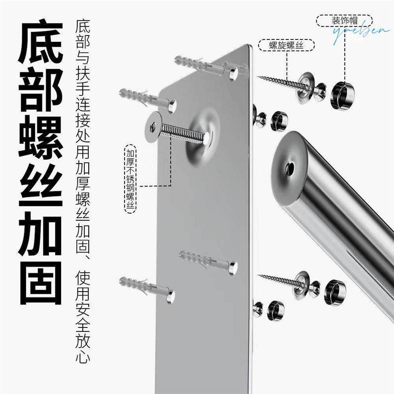 护装饰栏庭院栏杆居家防护弧形楼梯扶手壁挂式栏杆室外门外扶手