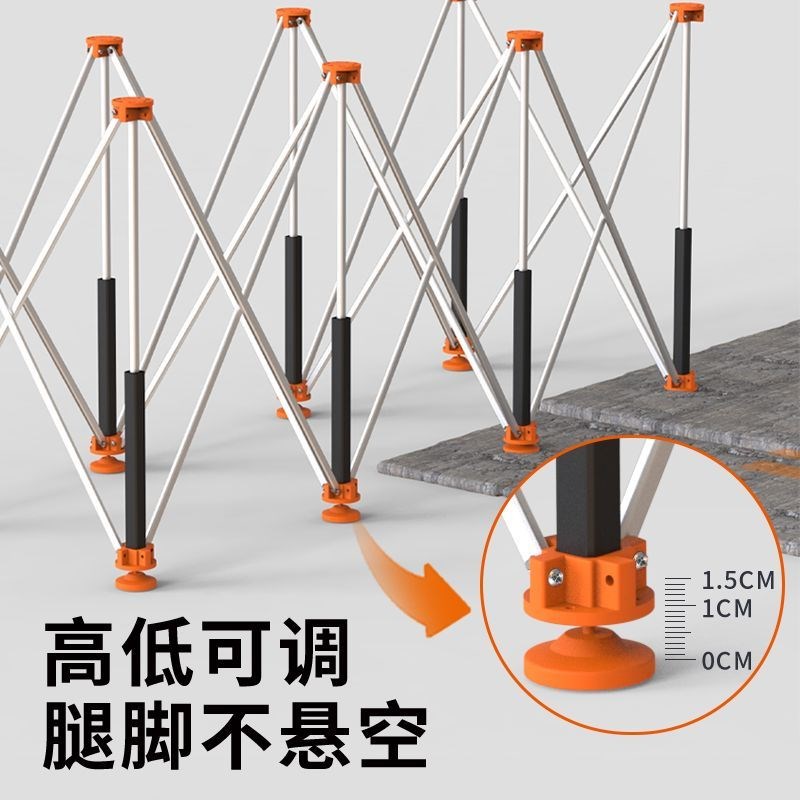 中弩蜘蛛腿工作台木工接料架铝合金折叠伸缩操作台多功能瓦工架子