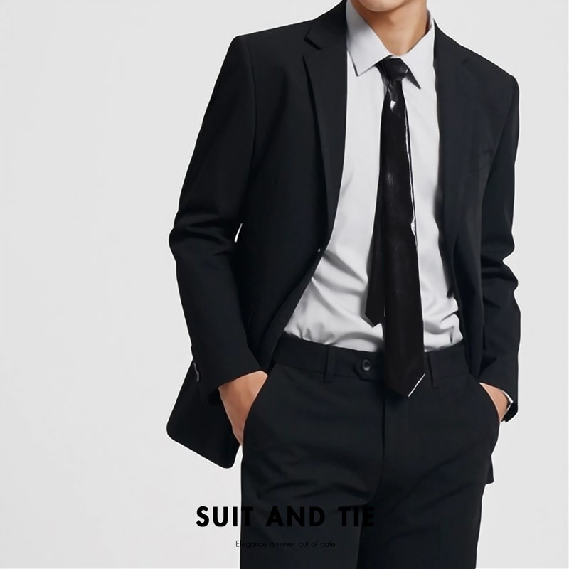 SUITANDTIE高档男士皮领带商务结婚新郎男女款休闲复古学院风窄版