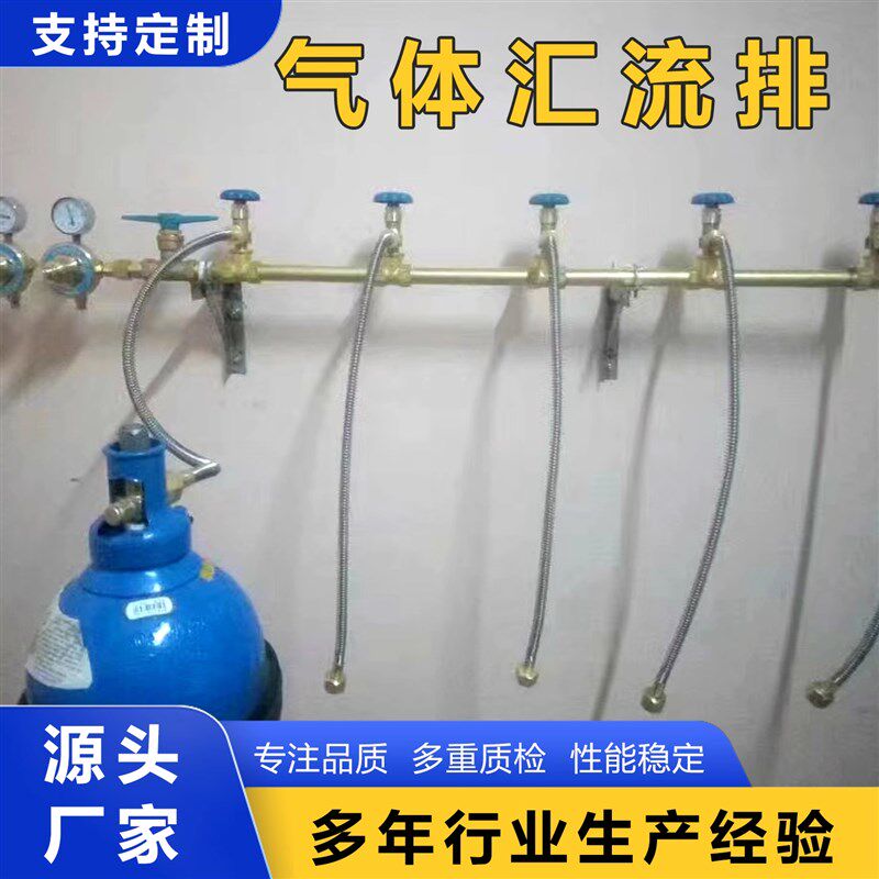 医院实验室氧气汇流排自动切换气体流量仪二级减压箱高压气体管道