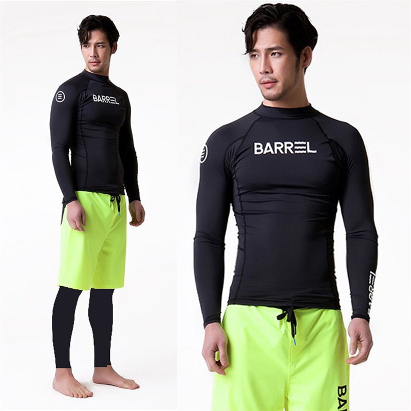 潜水服男速干防晒衣分体冲浪服长袖游泳衣水母衣大码浮潜服套装