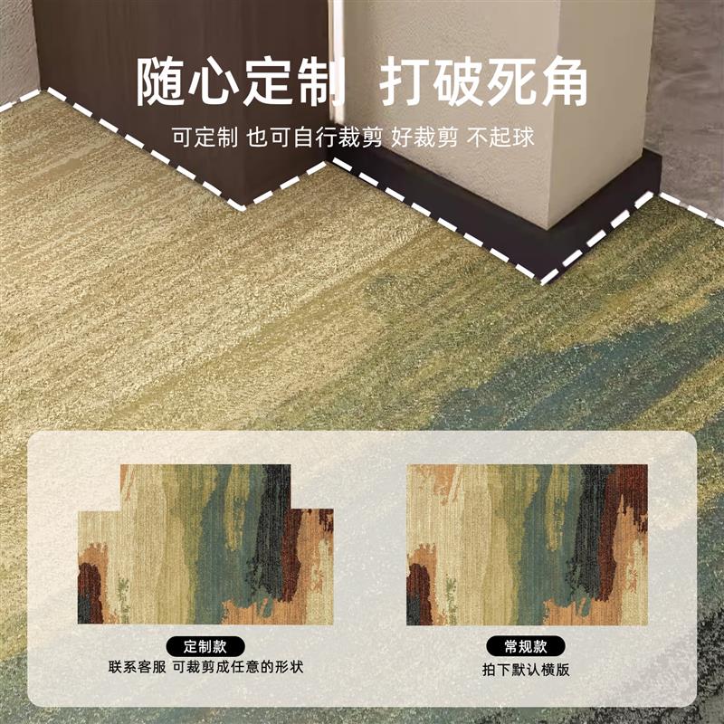 复古绿色入户门地垫进门口门外家用耐脏免洗地毯玄关室外防滑脚垫