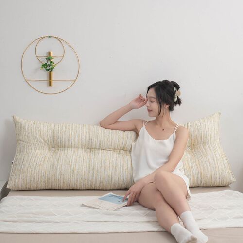 棉麻床头靠垫软包大靠背四季新款三角高端可拆洗飘窗护腰靠枕垫子