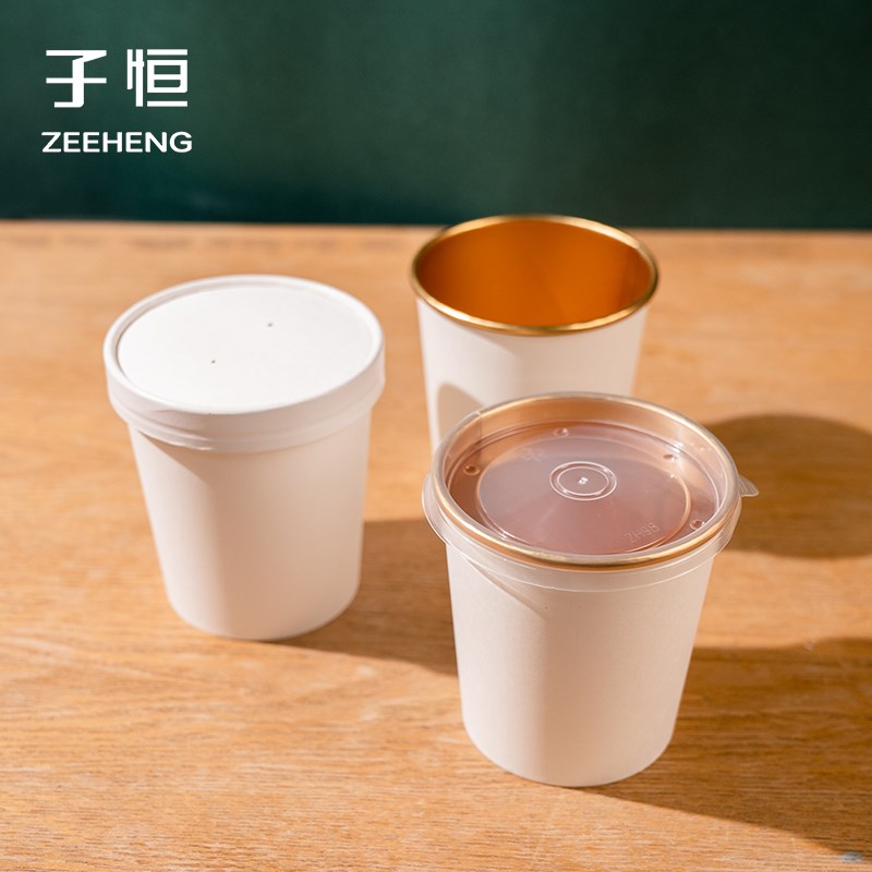 商用热糖水打包盒350/480ml一次性红豆沙甜品汤耐高温外卖粥桶杯