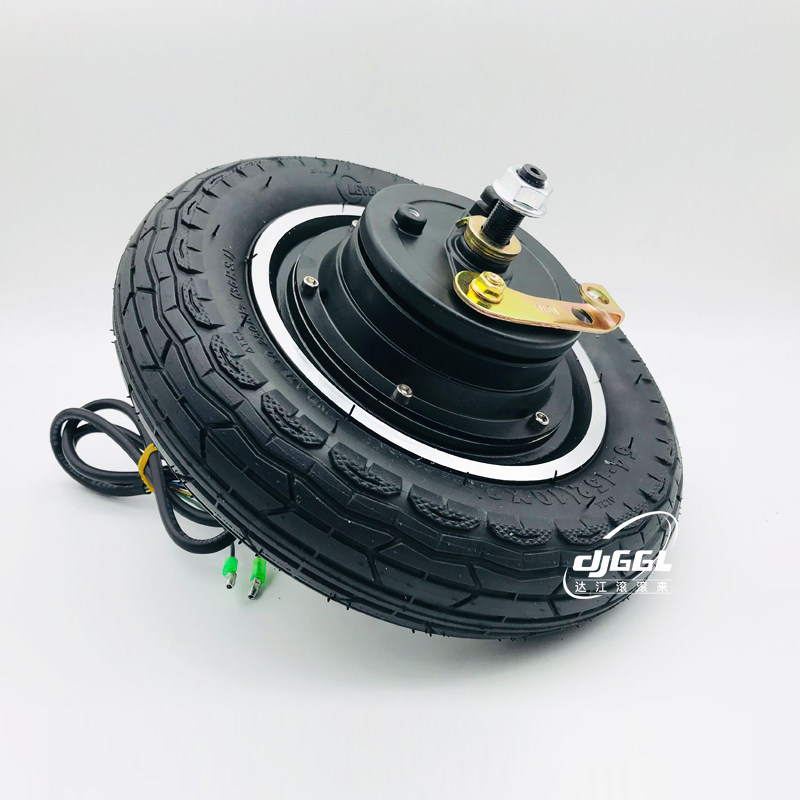 10寸电机轮毂 滑板车改装套件24V350W36V48V电动车电机十寸改装