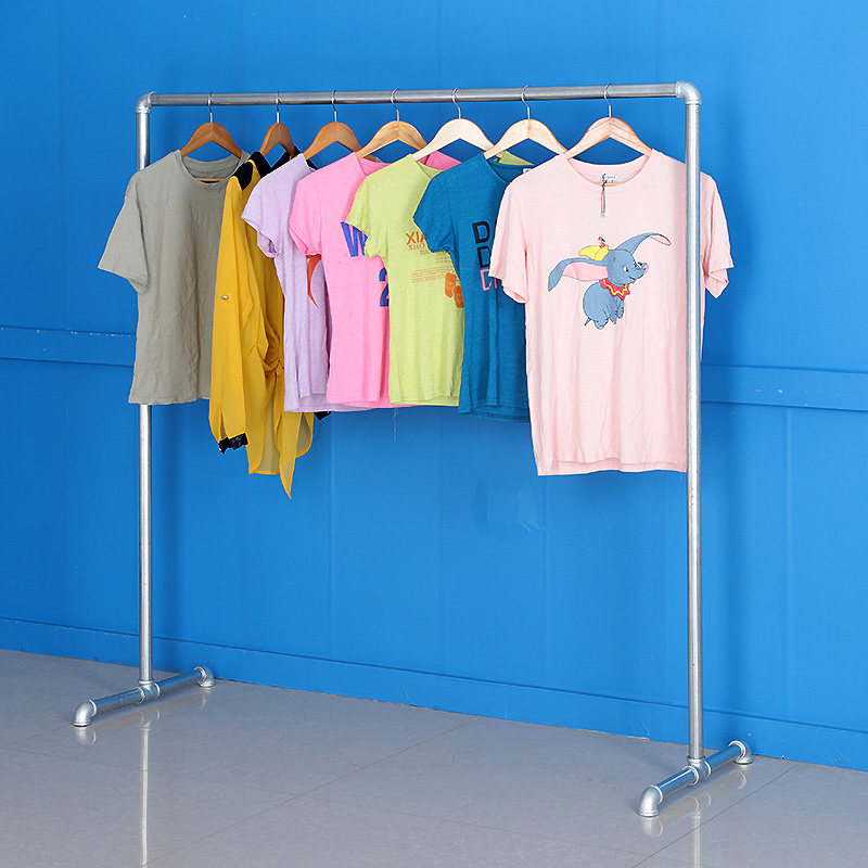 服装展示架复古龙门架水管挂衣杆服装店衣服架落地单杠晾衣架包邮