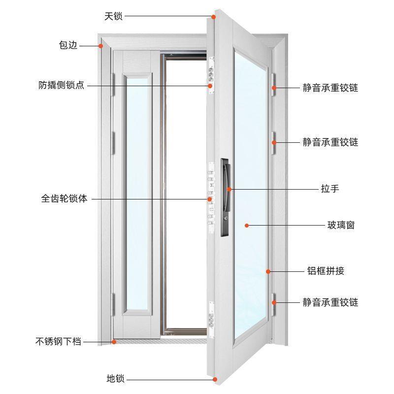 进户钢化玻璃防盗门入户门阳台门定制别墅透光子母门花园门车库门