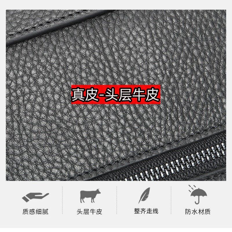新款男士钱包长款真皮手包皮夹手拿包牛皮钱夹拉链手抓包男带挂绳