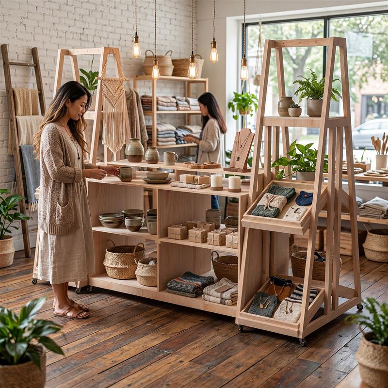 展示柜产品展示柜货架展示台化妆品饰品文创展会展示台市集活动架