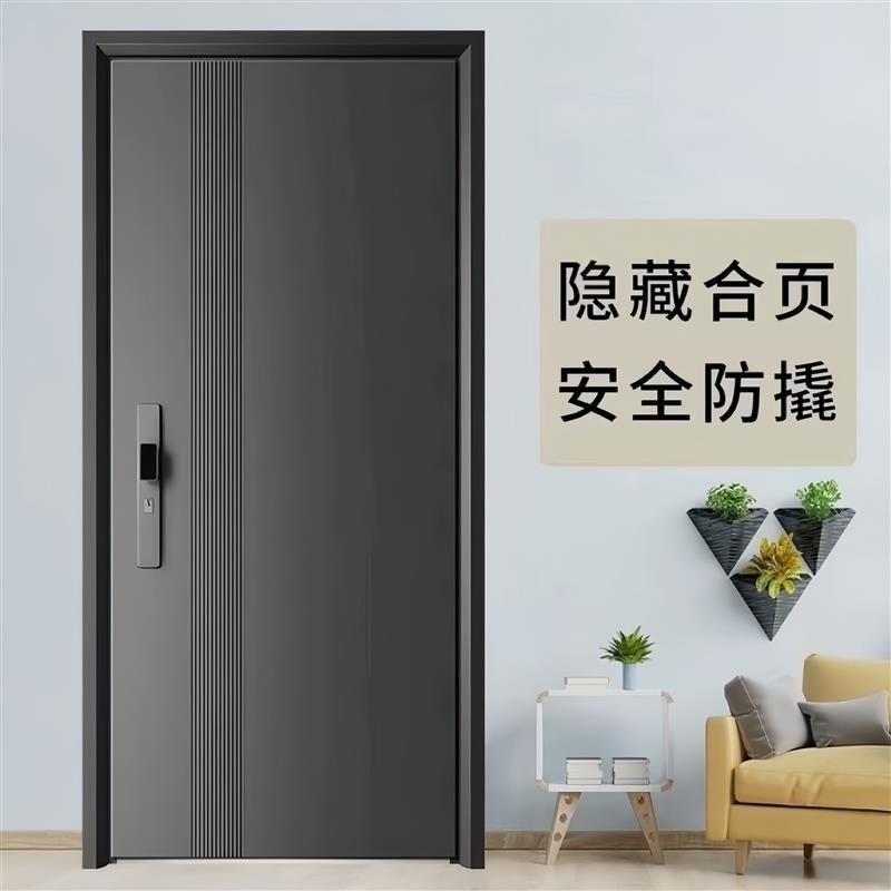 甲级防盗门现代简约锌合金入户门平开门家用进户大门氟碳喷涂