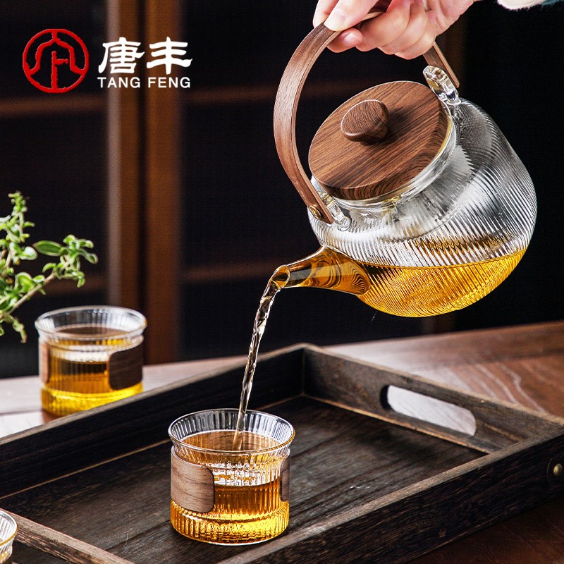 水果茶壶套组家用办公室轻奢高颜值下午茶茶具中式玻璃养生壶小套