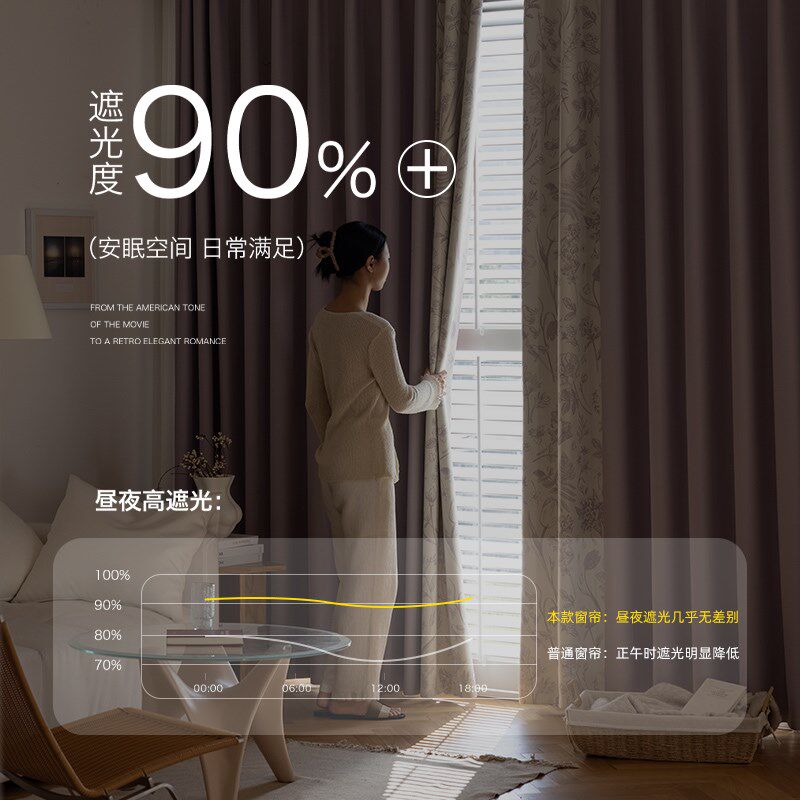 2024新款绍兴柯桥紫色轻奢高级感全遮光卧室窗帘客厅飘丝绒窗帘布
