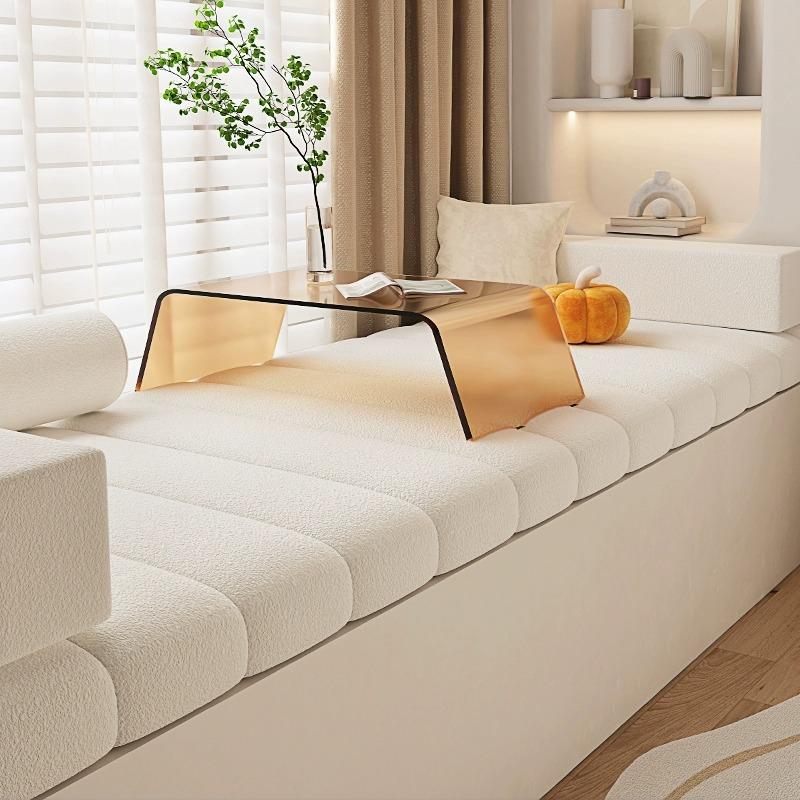 泰迪绒飘窗垫窗台垫新款可拆洗四季通用时尚轻奢阳台海绵垫子改造