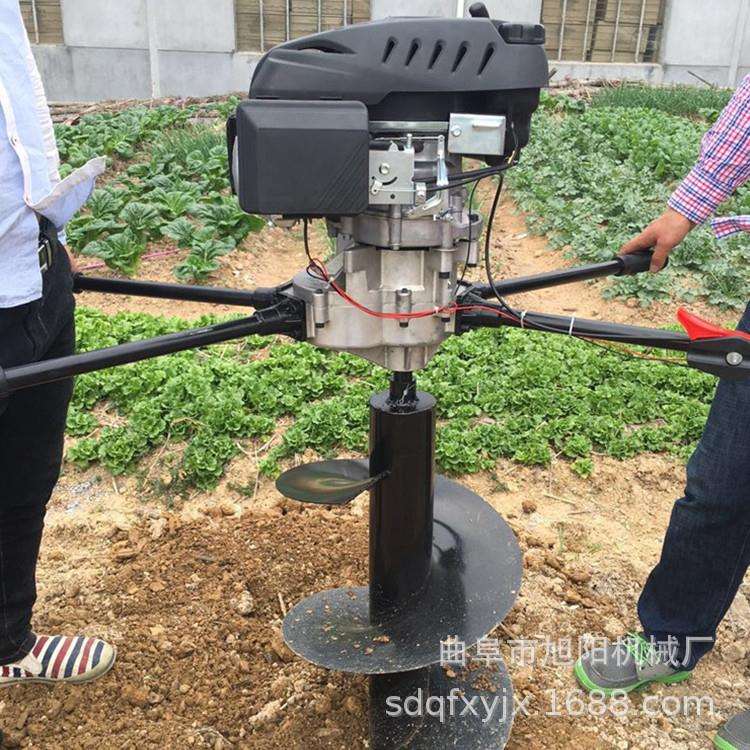 四冲程汽油地钻挖坑机大功率农用松土施肥打洞机果园栽树种植机