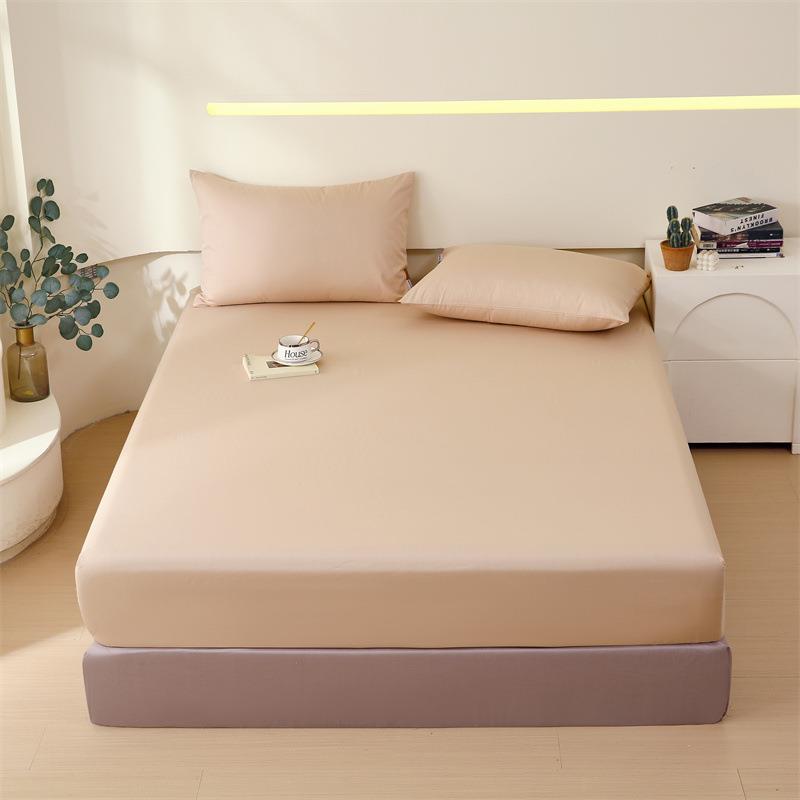 纯色单品床笠纯棉单件床垫保护套简约全棉床垫罩床上用品南通家纺