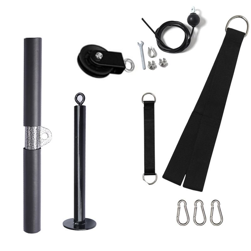 臂力器高拉杆千斤棒拉力肱三头肌训练高位下拉龙门架滑轮健身器材