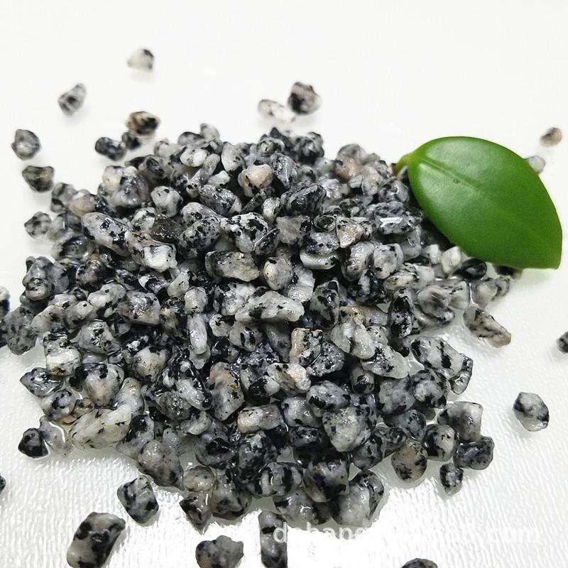 德邦黑白花水洗石芝麻灰石子透水胶粘石园林铺路小碎石