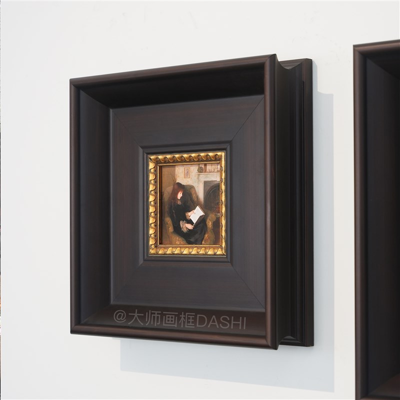 展览大宽度实木画框o相框定制油画框外框装裱欧式复古简约镜框挂