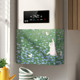 田园风热水器遮挡帘电闸电表箱防尘罩布燃气管道壁挂炉装饰遮丑帘